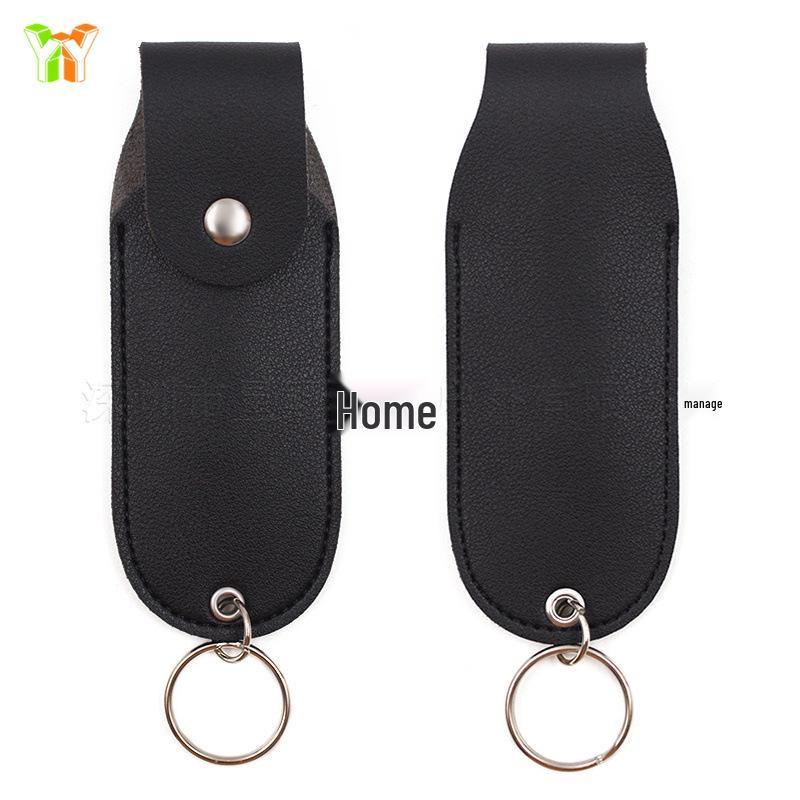 

Fashion Universal Lipstick Leather Case - Dustproof Holder & Keyring for Girls чёрный