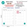 A7 50Sheets Loose Leaf Notebook Refill Spiral Binder Inner Page Weekly Monthly To Do Line Grid Inside Paper Stationery