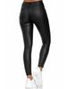 Spring Women's Solid Color Skinny Leather Casual Long Pants