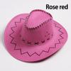 Western Cowboy Hats for Men and Women Faux Leather Sun Hat Outdoor Hats for Men and Women