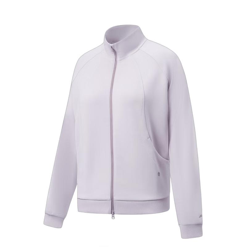 Li-Ning Women's Antibacterial Cooling Open-Front Stand Collar Sweatshirt AWDW684