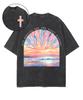 Art Painting Printed T-shirt Summer O-Neck Short Sleeve Cotton Tshirt Harajuku Vintage Washed Oversized Tees Men Women Clothing