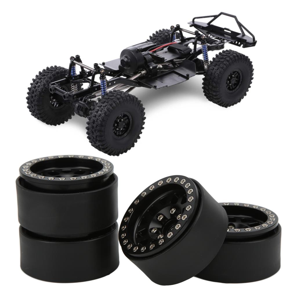 4pcsCelsiusset 1.9in Aluminum Alloy Beadlock Wheel Rims for   SCX10 90046 RC Crawler Car Parts