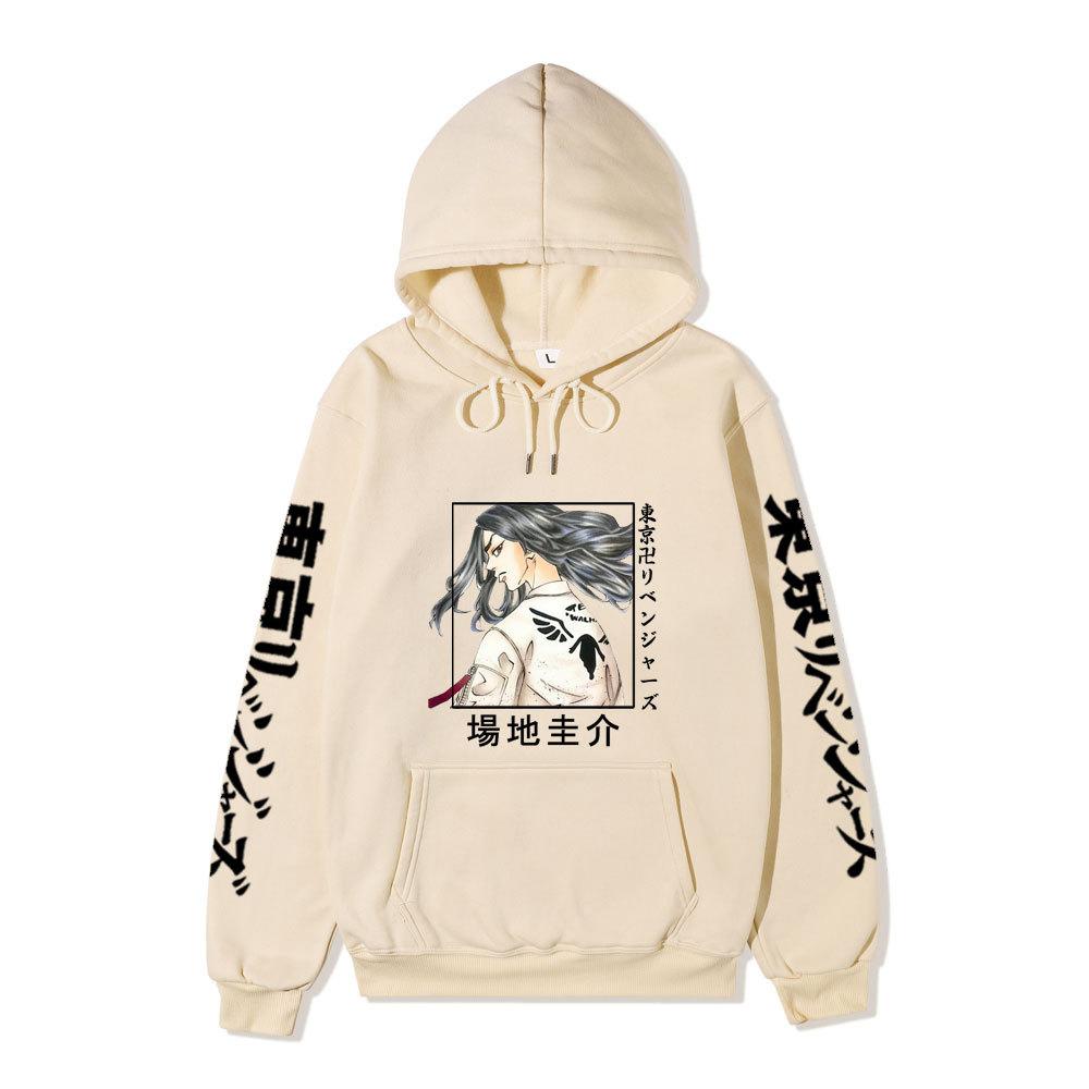Tokyo Revengers Baji Keisuke Unisex Fleece Hoodie Autumn Winter Anime Character Print Long Sleeve Casual Pullover Sweatshirt