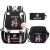 New Kpop KATSEYE Backpack for Girls 3pcs Set Children School Bags Lunch Bag Pencil Bag Katseye Print Schoolbag Travel Bookbag