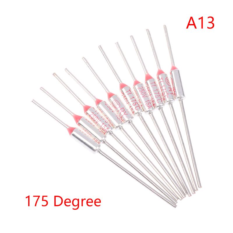 10Pcs Tf Thermal Fuse Ry 15A 250Vtemperature 121C 125C 128C 130C 135C 140C 145C 150C 155C 160C 165C 167C 175C 180C 185C 192C