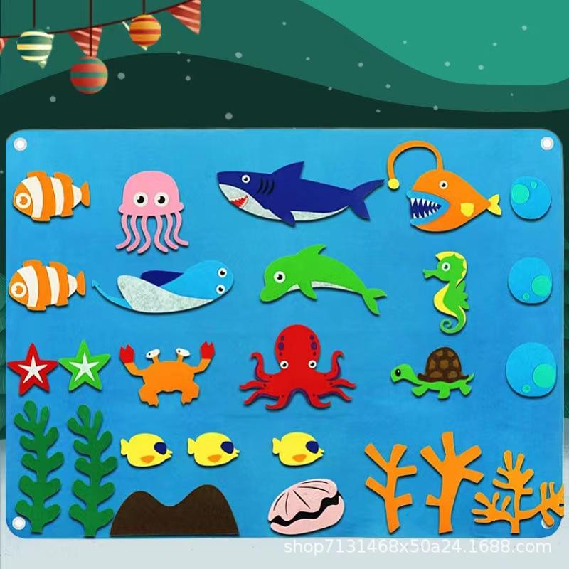Felt Busy Board Children'S Educational Science And Education Toys Learning Board Infant Action Training Education Board