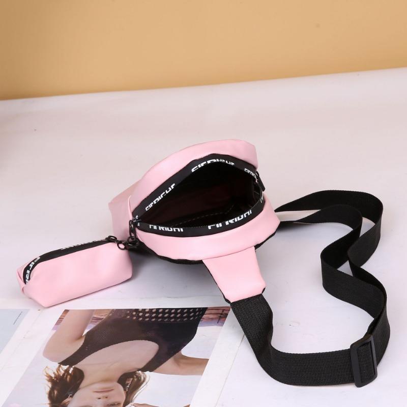 Fashion breast bag, shoulder messenger bag, sports bag with pendant, change bag, letter bag, a simple bag.