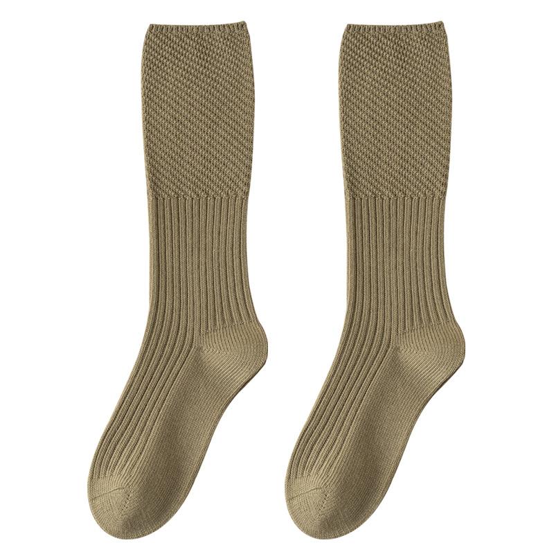 Women's Autumn and Winter Pull-out Pile Socks Solid Color Long Stockings Spring and Autumn Comfortable High Elasticity Socks