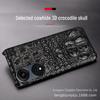 Crocodile Pattern Genuine Leather Phone Case for Oppo A1 Pro, A57 5G, A2 Pro, A97 - Anti-Fall Protection Sticker