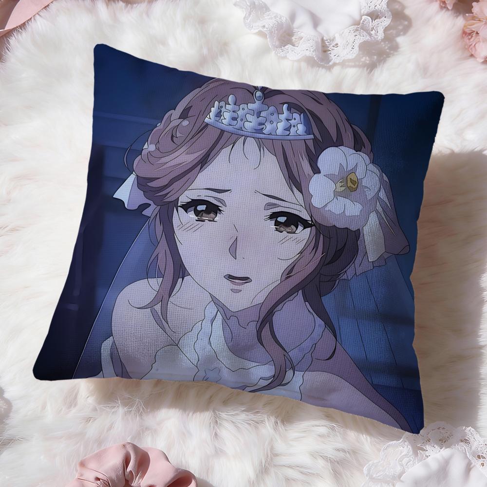 anime v-Violet Evergarden Cushion Cover Premium Comfort Reversible Pillow Cove -Two in One Design for Any Room & Car Interior