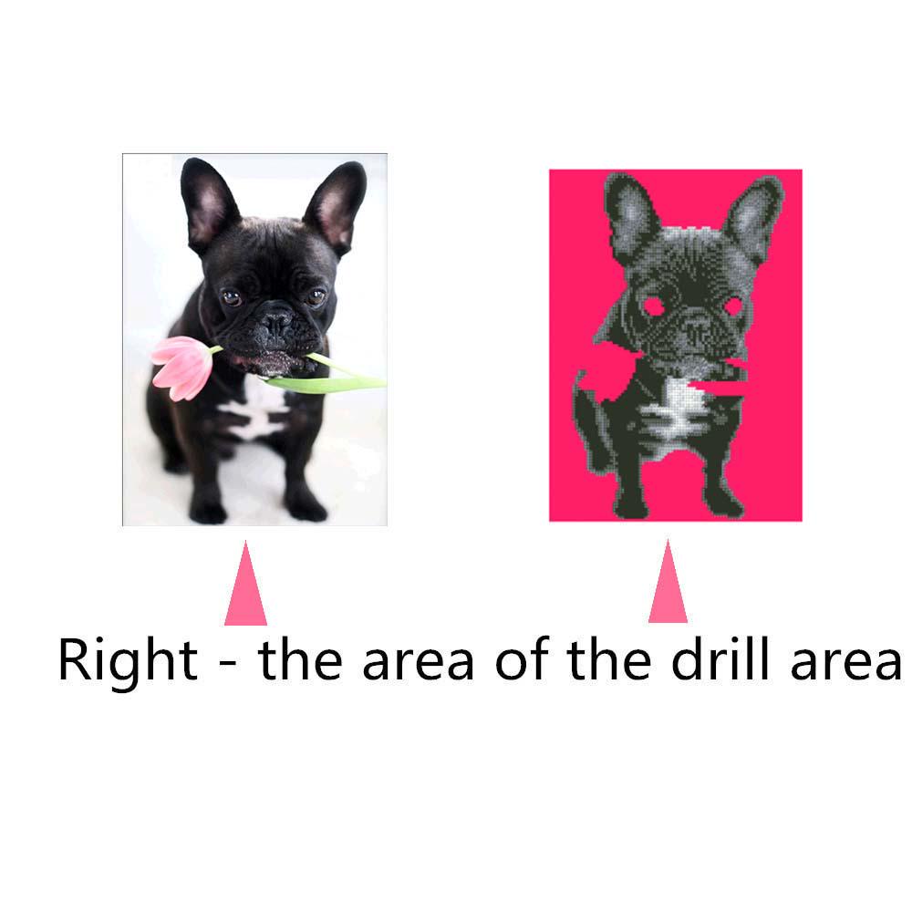 Dog DIY Full Rhinestone Diamond Embroidery Painting Pictures Home Decoration