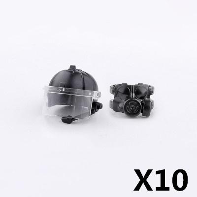 Military Soldier Figure Helmet Building Block Motorcycle Racing hat Cape cap Building Block Weapon Accessories Gift Toy Kid J052