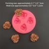 1Pc Mini 3D Rose Flower Shape Silicone Mold Bloom Rose Chocolate Fondant Cake Decor Diy Cupcake Cake Topper Resin Clay Mould