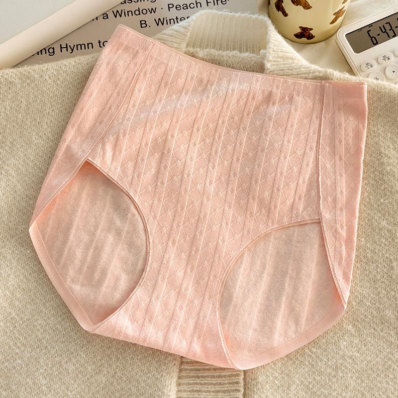 Lady Spring and Autumn Cotton Antibacterial Extension Crotch High Waist Belly Breathable No Trace Briefs