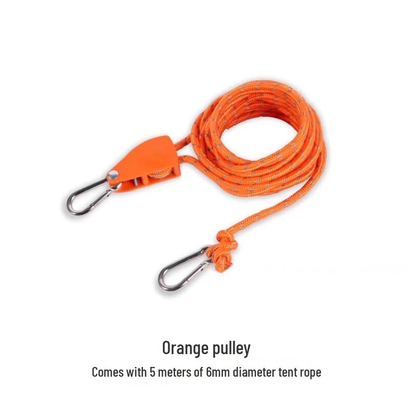 Outdoor Camping Tent Rope Tightener with Metal Pulley