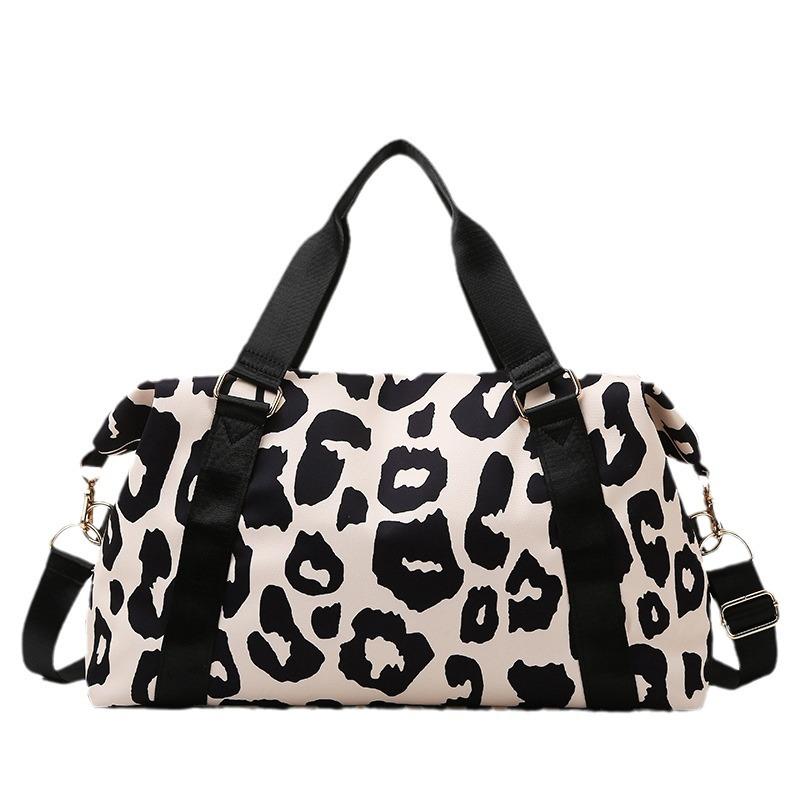 Travel bag Short business trip duffel bag Large capacity cow pattern travel bag Boarding bag Light accommodation bag Fitness bag