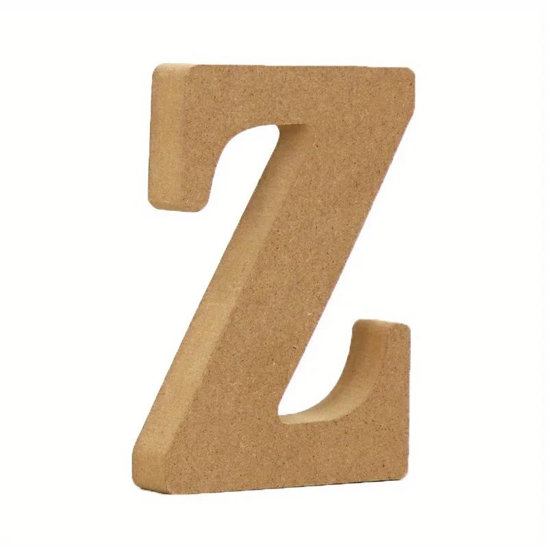 

26 Piece Wooden Alphabet Letters Craft Set Small Blank Cutouts Shapes for DIY Wood Slice Embellishments Wedding Party Decor