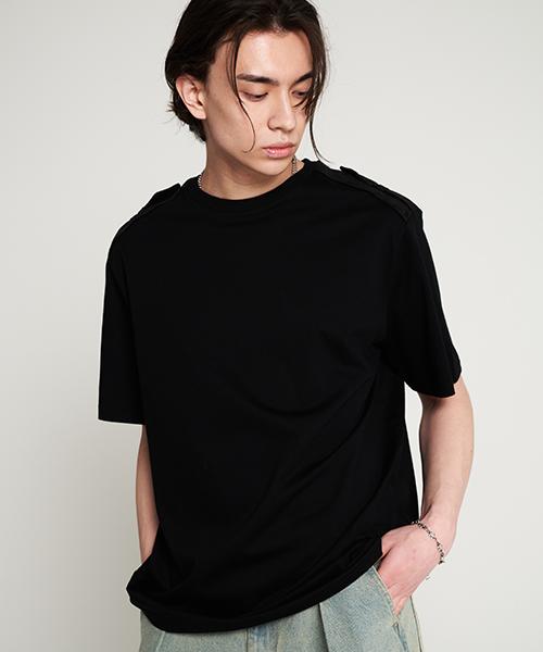 Tener Tnr Shoulder Round T-Shirt Black Black/F