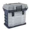 4 Layers Portable Fishing Tackle Box Bait Case Tool Organizer Lures Storage