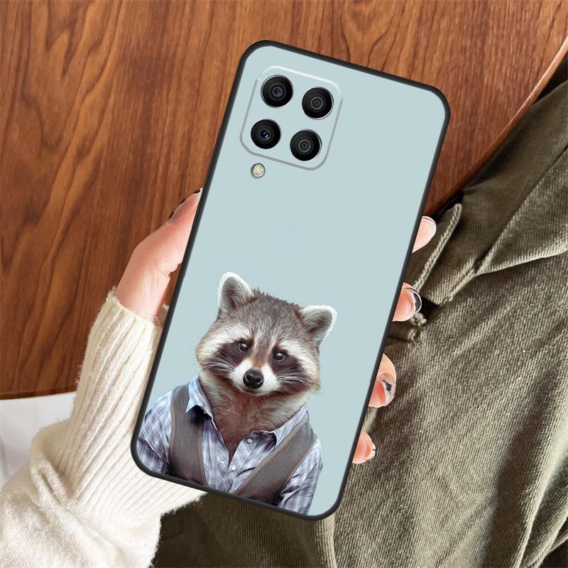 Cartoon Raccoon Case For Samsung Galaxy M06 M16 M36 M56 M33 M15 M55 M31 M13 M12 M14 M53 M32 M52 M35 M34 M54