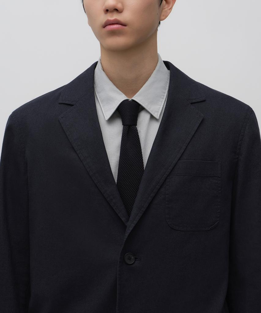 Musinsa Standard [City Workers] Linen Blend Blazer [Navy]