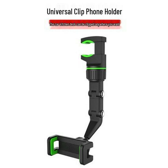 Rearview Mirror Anti-Shake Phone Holder Clip Mount