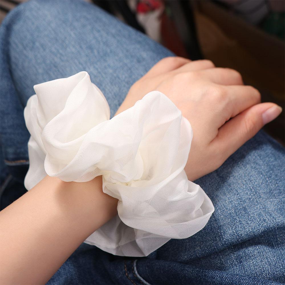 French Style Chiffon Scrunchies Sweet Oversized Hair Ropes Women Hair Scrunchies  Hair Rubber Bands