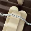 Exquisite Cubic Zirconia Geometric Shape White Color Link Bracelets Bangles for Women Party Engagement Jewelry Accessories B136