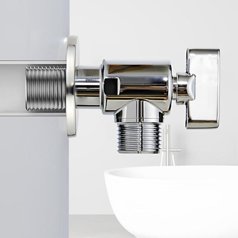 1/2inch Water Shut Off Valves with Handle Universal Water Flows Control Valves Hot/Cold Water Turn Angle Stop Valves
