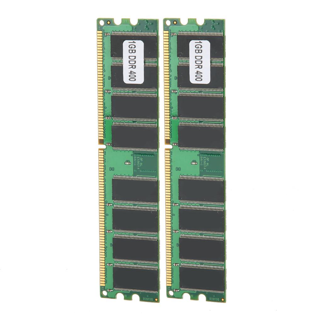 Módulo de memória 2Pcs Desktop Computer Double-Sided 16-Grain DDR 1GB 400MHZ PC-3200
