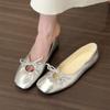 Flat-bottomed French Gentle Evening Shoes Women's Shoes 2025 New Spring Soft-soled Versatile Grandma Shoes with Skirts