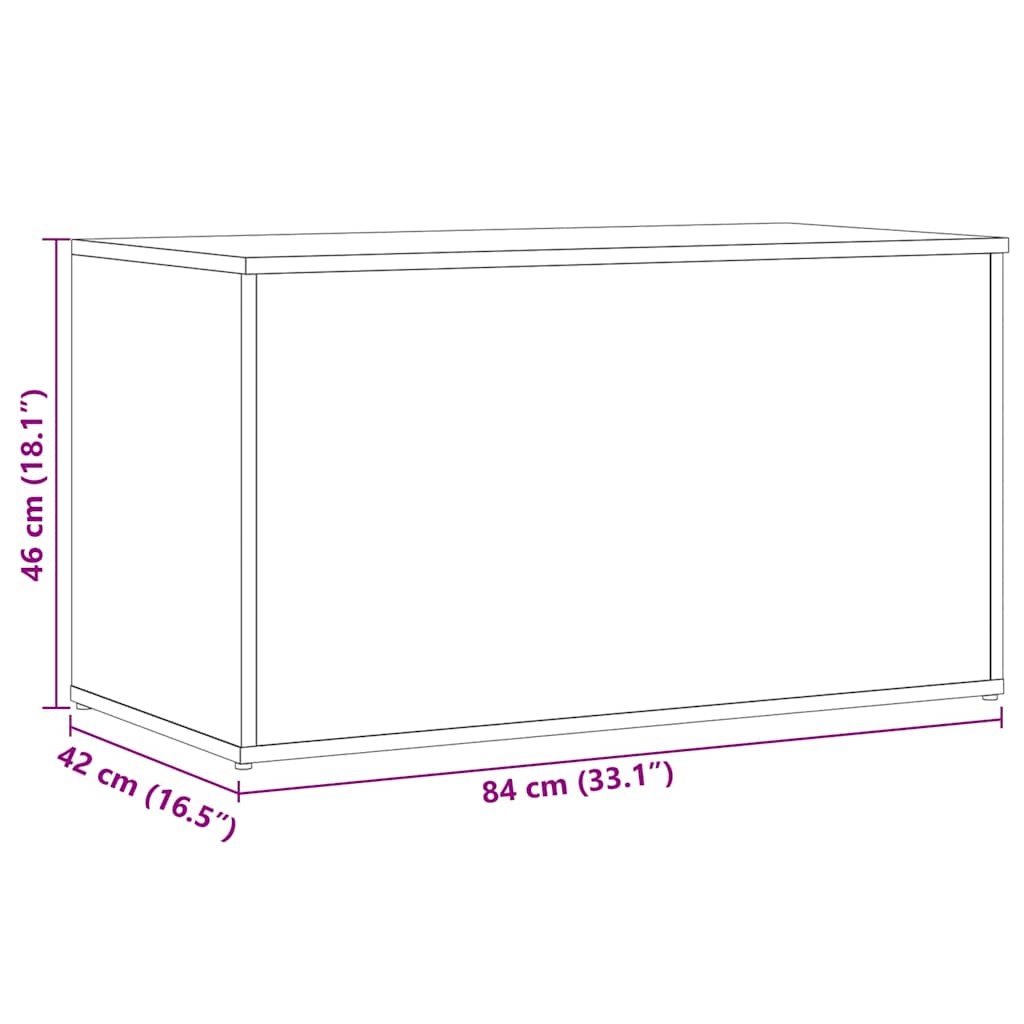 Cassapanca Rovere Artigianale 84 x 42 x 46 cm Materiale a Base di Legno