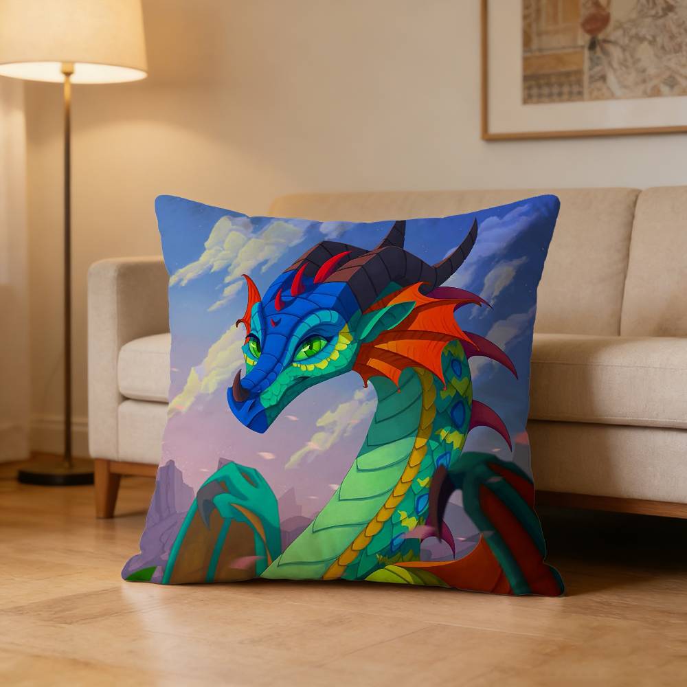 WWings of FFire Dragon Pillow Case Pattern Printed Pillowcase For Living Room Sofa Cushion Cover