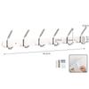 Black Vault Glazie Coat Rack Wall Mount Stainless Steel Hooks Hanger Clothes