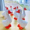 Ping An Cute Joy Duck White Goose Ornament Creative Birthday Gift Home Decoration Photo Prop Living Room Desktop Small Ornament