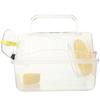 POPETPOP Hamster Cage, Guinea Pig Carrier, Rat House, Hamster Travel Carrier, Sleeping Bed, House for Small Pets, Travel Case, Yellow