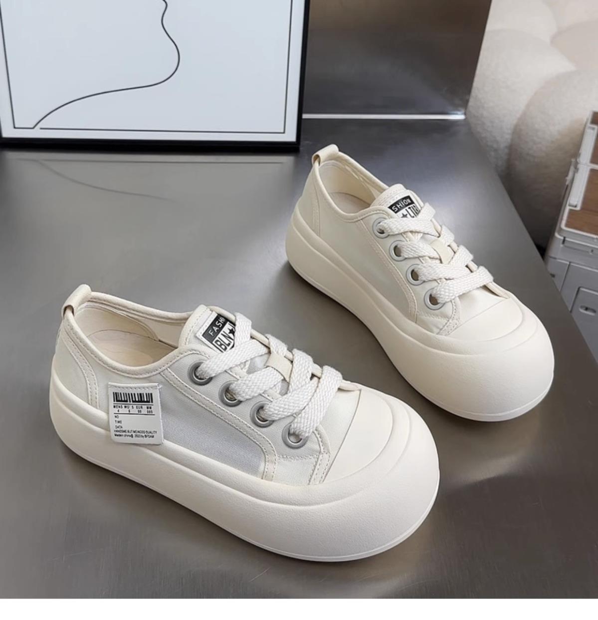 

Студенческие парусиновые туфли Campus женские спортивные и повседневные туфли новая летняя дышащая японская удобная платформа туфли с большой головой женские 40 белый