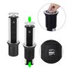 3 Power Socket 2 USB Port Charging Desktop Kitchen Table Retractable Electric Socket