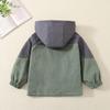 Kids' Color Block Hooded Windbreaker - Spring/Autumn 2025 Boys' Long Sleeve Jacket