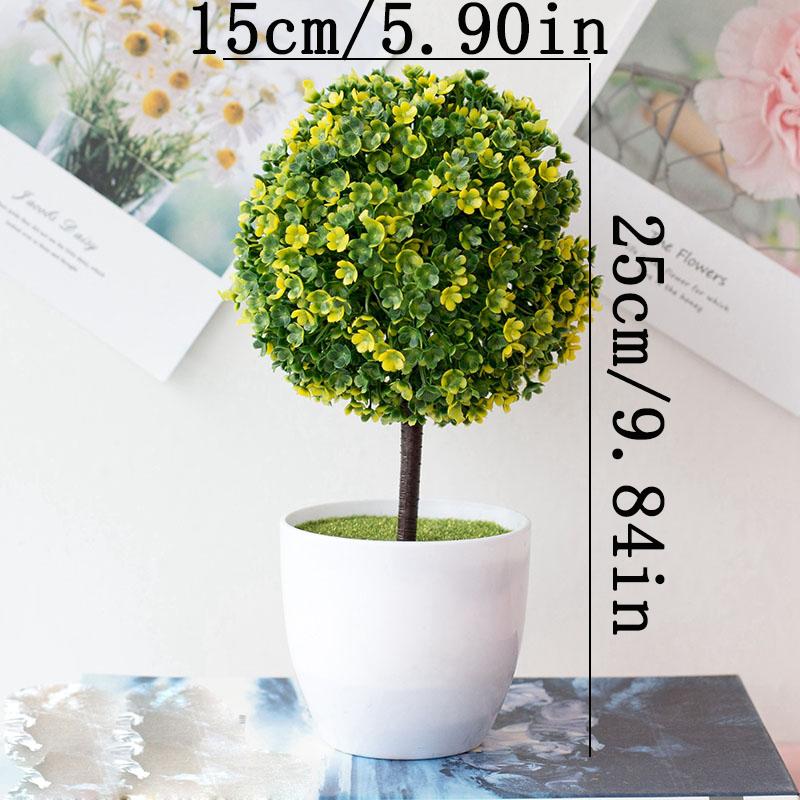 Sakura Snow Ball Tree Artificial Plants Potted Bonsai Plants Ornaments for Home Garden Decor Party Hotel Decor Simulated Plants