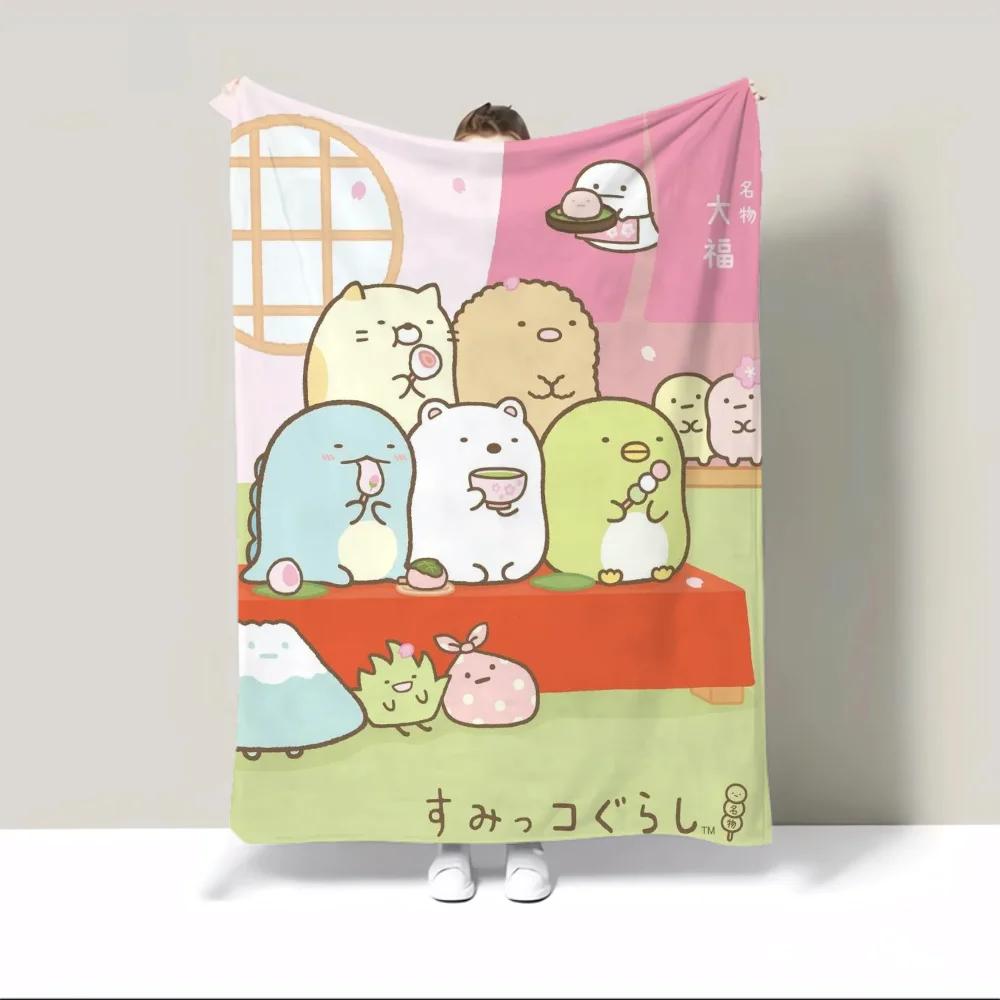 Sumikko Gurashi Mikrofiber Sengetøy Myke Fluffy Tepper og Pledd Tepper til Sofa Luksuriøst Dekorativt Teppe Seng Hjemmeinteriør