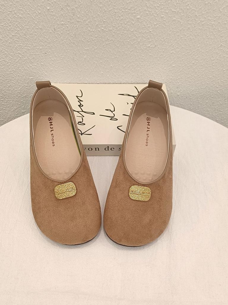 Women's Shoes French Retro Shallow Mouth Doudou Single Shoes Women's Outer Wear 2025 Summer New Soft Leather One Pedal Flat Bottom Mary