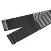 [Kai Tian] Mesh Black Belt 24mm Watch Band Wristwatch Strap Metal Band Stainless Steel Push D Buckle Replacement Strap Watch Brush Wire Mesh Band Men'