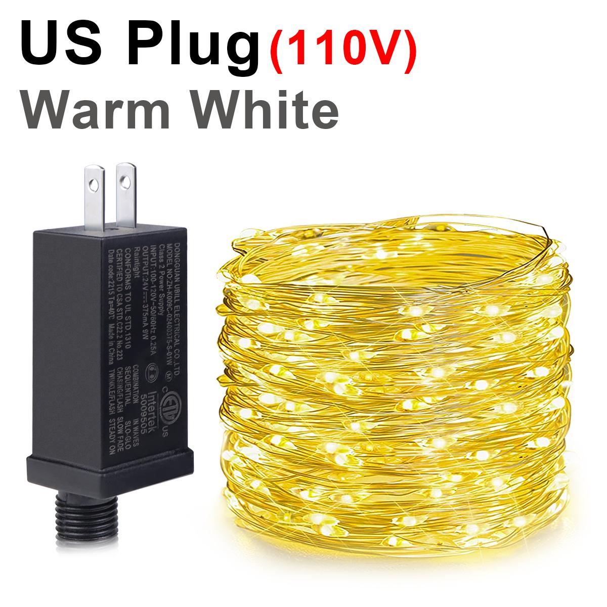 

10/20/50/100M Copper Wire Fairy LED String Lights for Room Xmas Wedding,Holiday Atmosphere Decorative,Outdoor Garden Lawn Lamp 10M 100LEDS