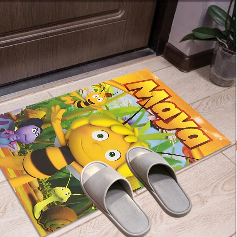 Maya the Bee Pattern Rug, Indoor/Outdoor Mat, for Picnic, Gameroom, Bedroom, Office, Living Room, Home Decor Carpet, Birthday Gift