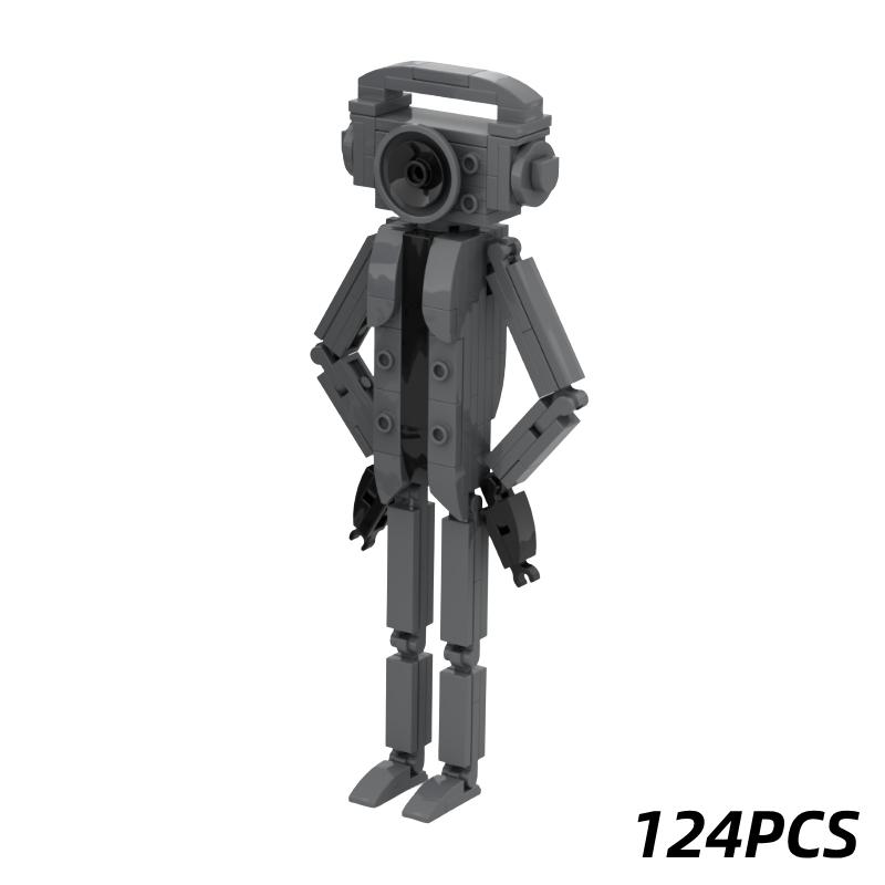 

Skibidi Simulator Toilet Building Blocks Educational Puzzle Fun Toy For Fan Game Camera,124PCS