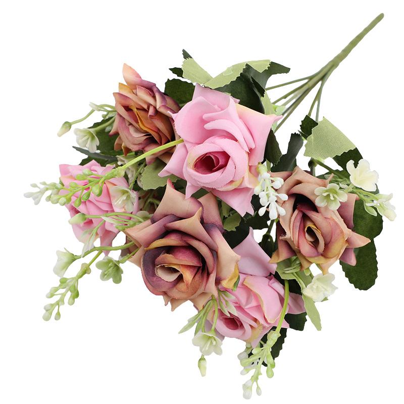 1 ks Plastová narozeninová imitace růže květina Garaden Falešná květinová kytice Domácí dekorativní Hedvábná svatební párty Umělá pivoňka