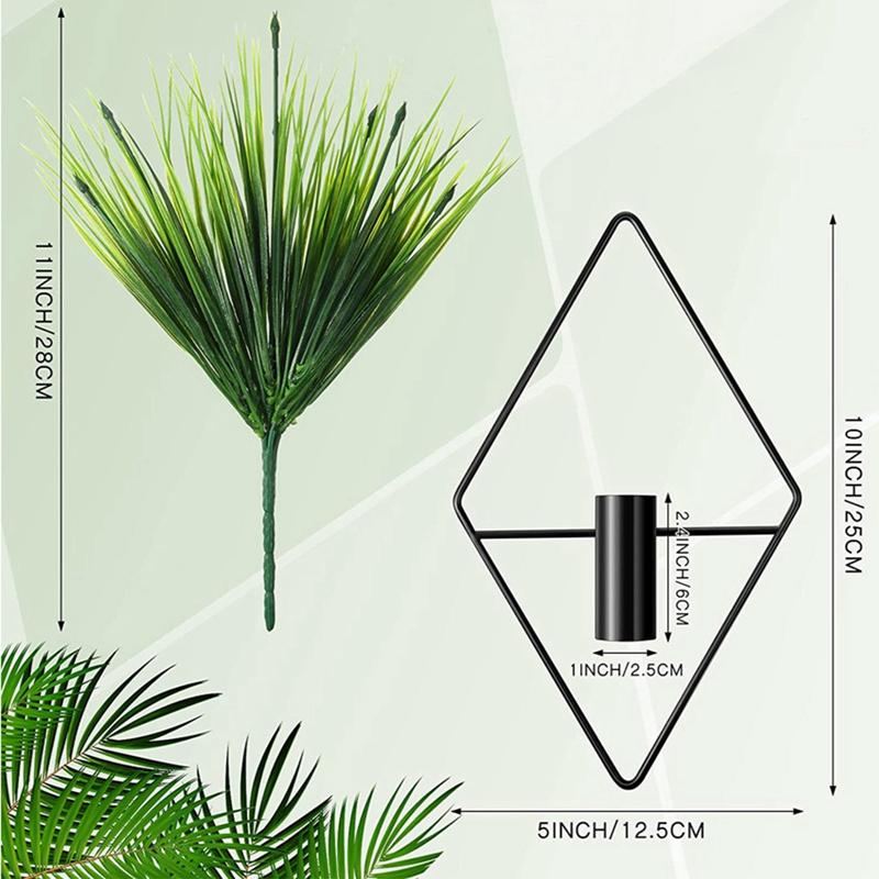 

1pc Hanging Planters with Artificial Water Plants, Metal Hanging Vase, Indoor Plant Holder, Wall Decoration for Home
