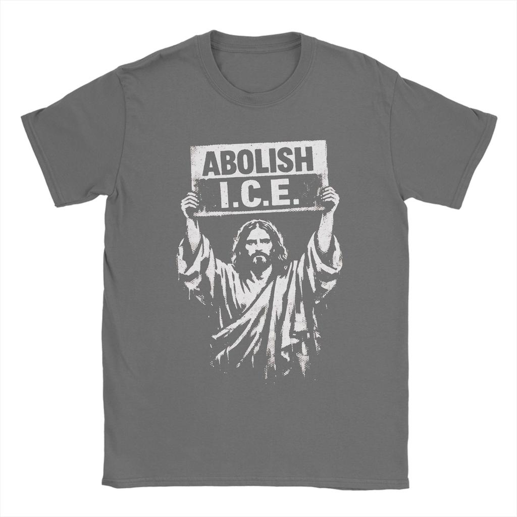 Abolish Ice Cotton TShirt For Unisex Summer Street Style T Shirts O Neck Fashion Tee Shirt Plus Size Custom Logo Tops